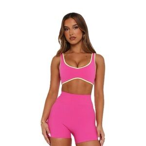 White Fox Active Pink Sports Bra NWT